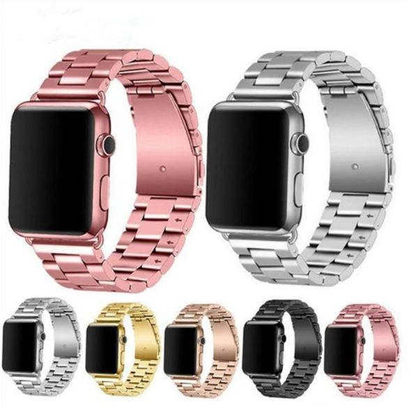 

Solid metal band for apple watch 4 3 2 wri tband tainle teel watch bracelet me h trap replacement 38mm 42mm 40mm 44mm