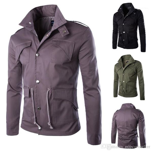 

solid color panelled jackets casaul mens jacket plus size mens designer fashion jackets slim stand collar, Black;brown