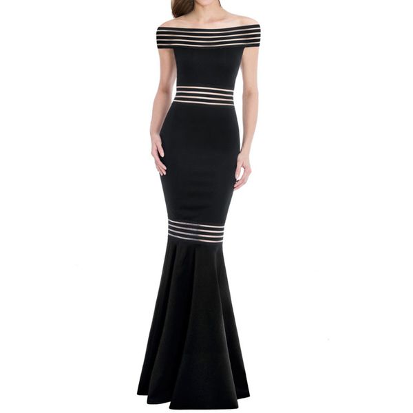 

новый бренд черный элегантный длинные платья партии sexy полосатый лета платья женщин maxi vestidos de fiesta mermaid сексуальное платье s23, Black;pink