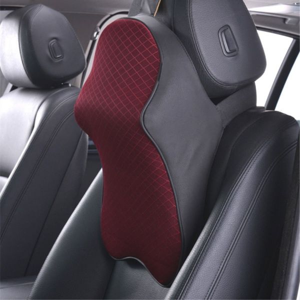 New Red Car Seat Pad Memory Foam Travel Pillow Head Neck Rest
