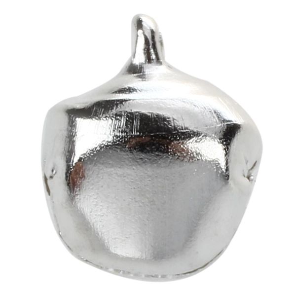 

promotion 20 pcs christmas jingle bells 10 mm silver tone