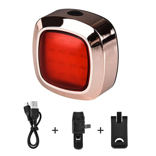 

bike tail light usb charging intelligent induction brake tail light bike safety warning accessories