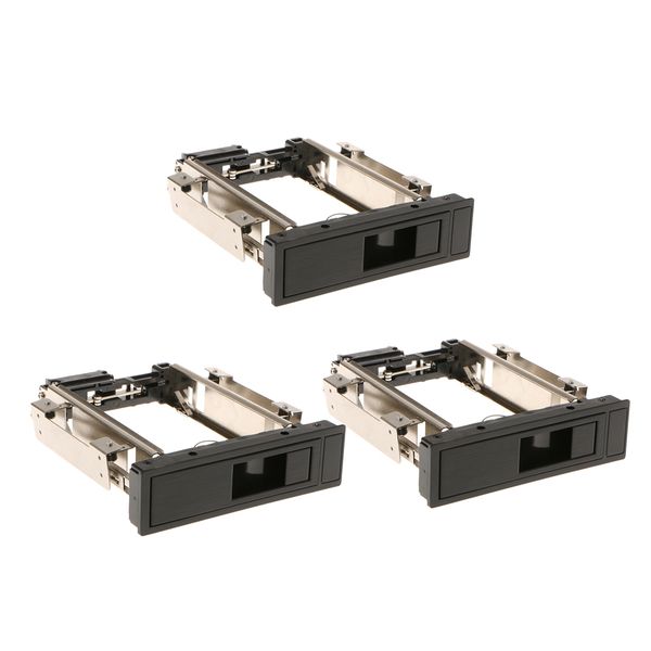 

3 pieces dual hard drive mobile rack enclosure aluminum alloy hard drive sata 3.5