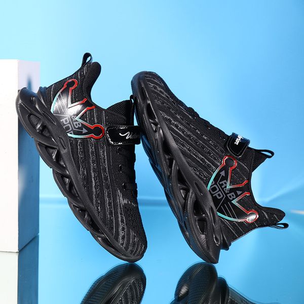 

recoisin 2020 spring kids sneakers boys running casual light breathable children shoes boys sports shoes chunky sneakers, Black;red