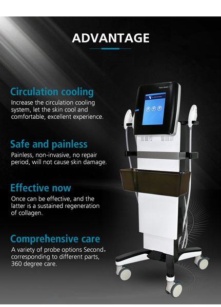 

new technology face beauty equipment hfu skin tightening anti aging wrinkle face lifting machine with 3 handles