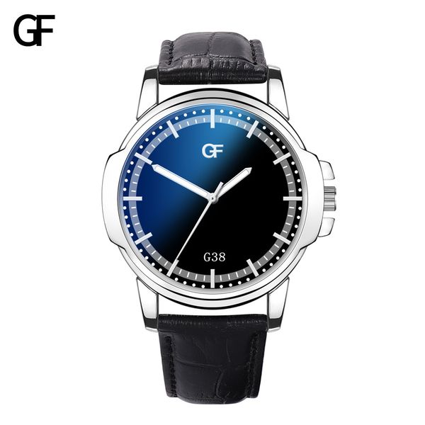 

2019 fashion watches men reloj hombre quartz letter leather band watch pointer light series brand wristwatches saat, Slivery;brown