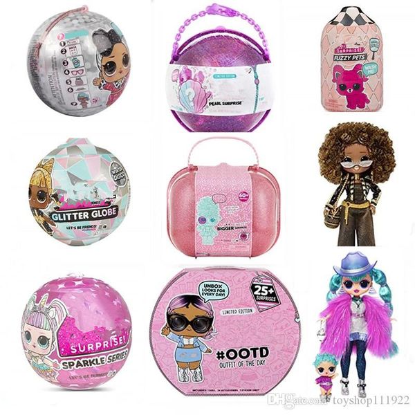 

2020 new unicorn bling glam glitter pet confetti pop series 10cm doll bffs limited edition doll action figures girls' christmas gift zx