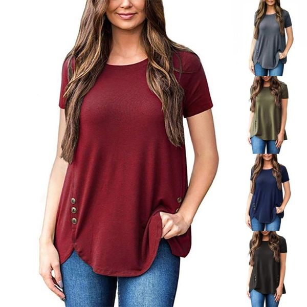 

fashion women short sleeve tee women short sleeve o-neck casual tees plus size clothing#g30, White