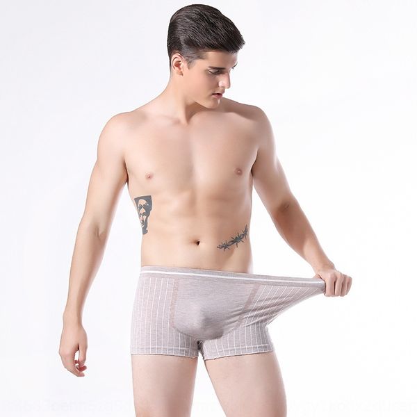 

rn59z striped cotton men's sports mid-waist u-shaped youth striped cotton men's underpants sports boxers mid-waist u-shaped boxers, Black;white