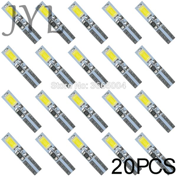 

20x white 6000k 58 70 73 74 t5 dashboard gauge 2 5630/5730 smd led wedge bulb light