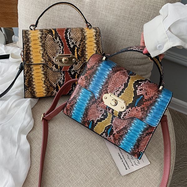 

ретро серпантин сумки лета женщин конструктора печати змея шаблон crossbody сумка женская мода малая площадь tote сумки