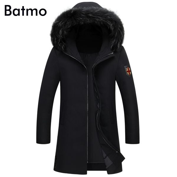 

2018 new winter keep warm white duck down black hooded long jacket men, winter men's coat m,l,,2xl,3xl, 7813