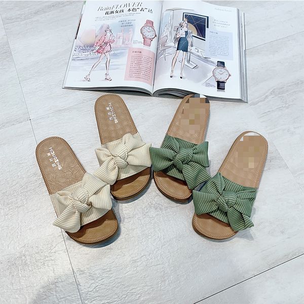 

flat shoes female woman's slippers lady butterfly-knot square toe loafers slides 2020 soft girl rubber summer basic pu fabric, Black