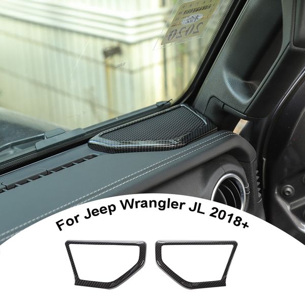 Abs in fibra di carbonio A colonna DEGAZIONE ANELLO DELL'ATTREATTORE PER JEEP WRANGLER JL 2018 Accessori per interni auto3048