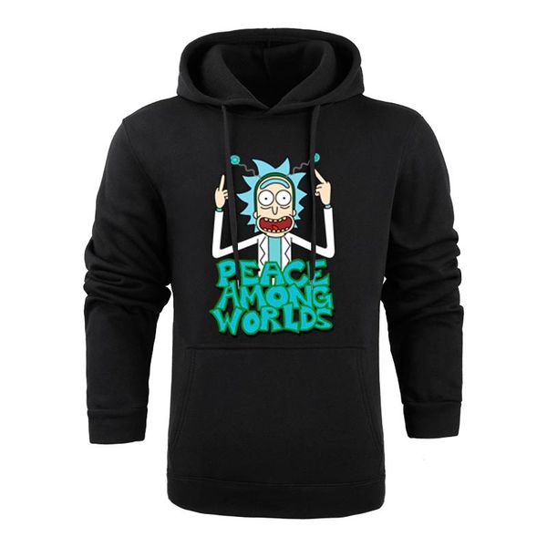 

2019 menwoman hip hop прохладный rick morty sudadera против capucha moda marca ропа personaje sudaderas hombres pulóver sudaderas, Black