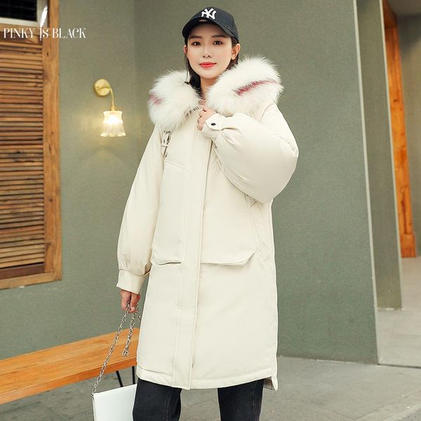 

pinkyisblack snow wear wadded jacket female 2019 autumn and winter jacket women cotton-padded warm outerwear winter coat, Tan;black