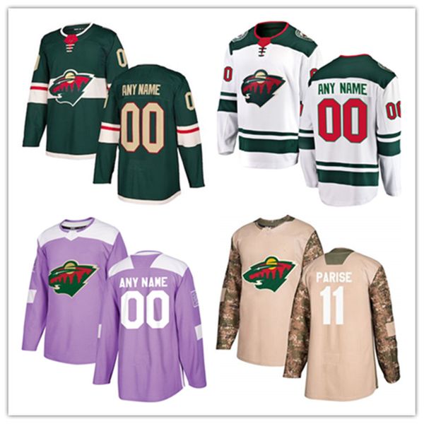 

Custom Minnesota Wild Jersey Mikael Granlund Ryan Suter Nino Niederreiter Devan Dubnyk Zach Parise Mikko Koivu Eric Staal Wild Jersey
