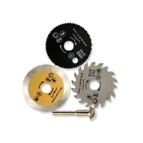 

3pc combination set woodworking saw blade 54.8mm high speed steel saw blade mini slice 30t 60t