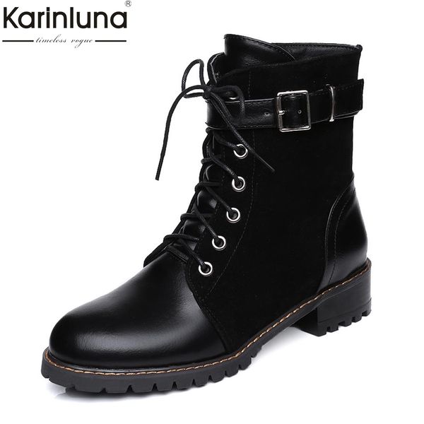 

karin 2018 dropship women shoes large sizes 30-47 shoes woman boots leisure fashion add warm plush winter boots, Black