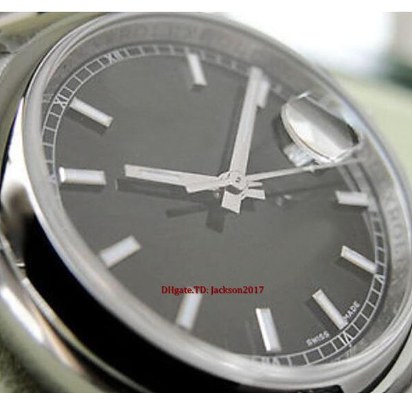 

christmas gift original box certificate watches 116200 mens steel domed bezel black index dial 36mm, Slivery;brown