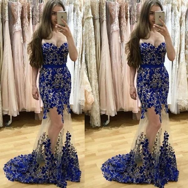 

sexy вечерние платья русалка без бретелек тюль zipper аппликация блестки кружева поезд стреловидности пояса мантий выпускного вечера знамени, Black;red