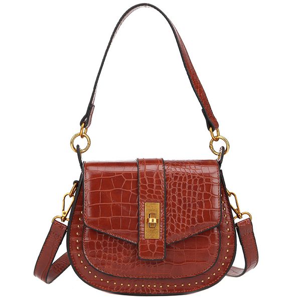 

crocodile pattern shoulder bags for women leather casual wild handbag simple messenger bag new stylish fashion bolsa feminina