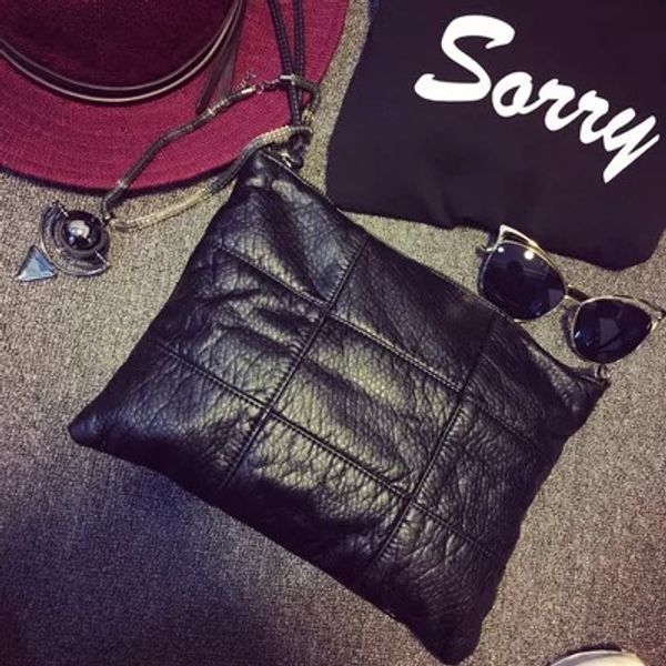 

super soft leather hand bag simple lady bag washed leather cross-body
