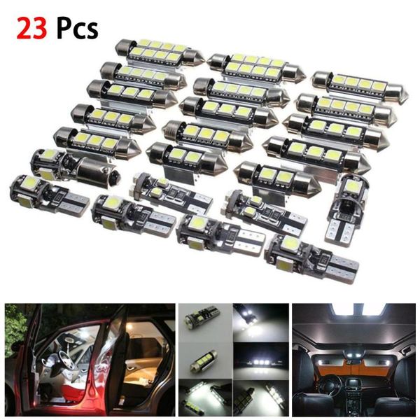 

23pcs white led bulb interior dome map indoor light kit for x5 e53 2000-2006