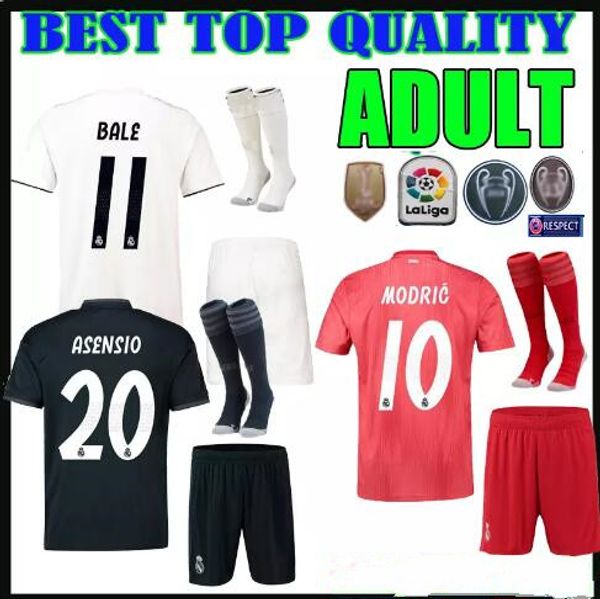 

2018 2019 real madrid soccer jerseys MODRIC 18 19 isco kroos MARCELO asensio BENZEMA Camiseta maillot de foot football shirts kit