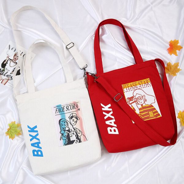 

men and women shopping bags eco protection home large-capacity casual folding canvas portable tote bags