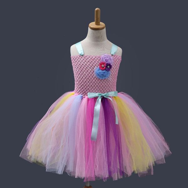 

holiday dance performance costume princess tutu new style gauze tutu skirt hand-made dress customizable, Red;yellow