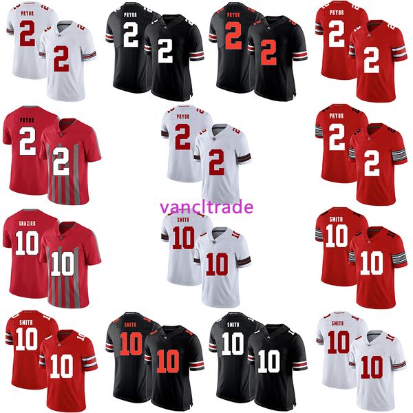 

2019 ncaa football ohio state buckeyes 2 terrelle pryor 10 troy smith jerserys, Black;red