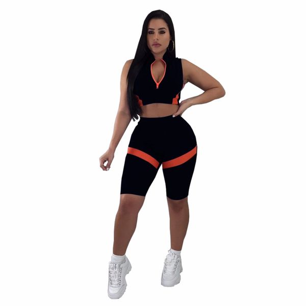 

2018 two piece set crop and pants summer short tracksuit women bodycon romper 2 piece set, White