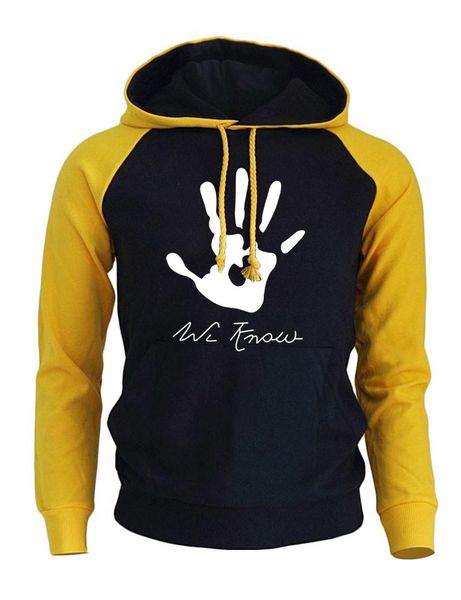 

raglan sweatshirts 2017 autumn winter fleece brand clothing skyrim dark brotherhood hand funny hoodies fashion punk pullover new, Black