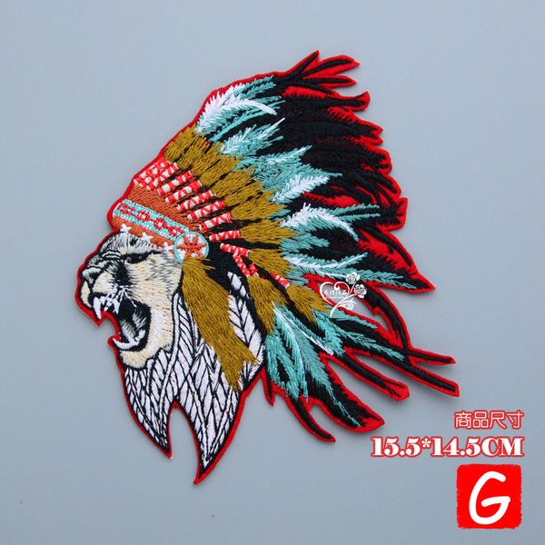 

gugutree embroidery big lion patch animal patches badges applique patches for clothing dx-28, Black