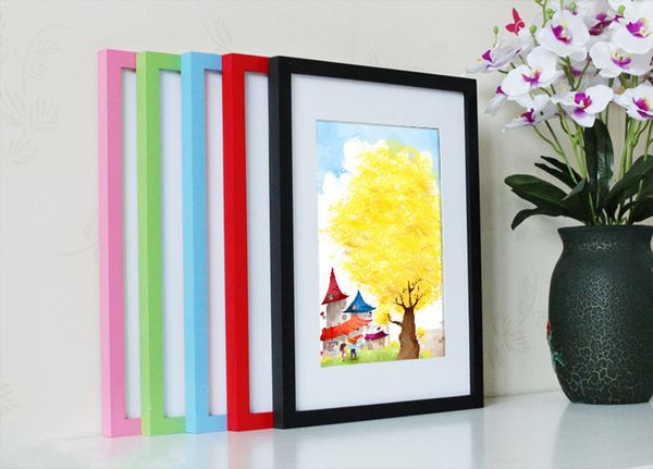 

black white wood color picture p frame a4 a3 wooden frame nature solid simple wooden frame wall mounting hardware included