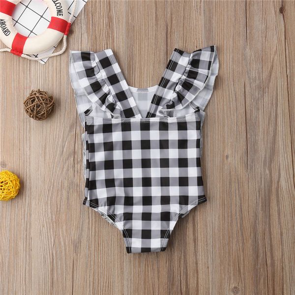 

летние девушки купальники cute kids купальников для новорожденных детских ребёнок одежды пледа бикини оборок комбинезоны bodysuits купальник