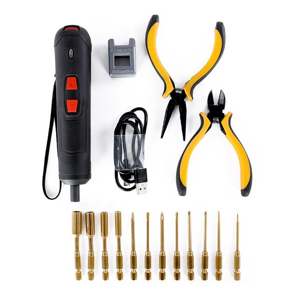 

portable electric screwdriver six gear adjustable torque rechargeable electric screw driver set scewdriver tool
