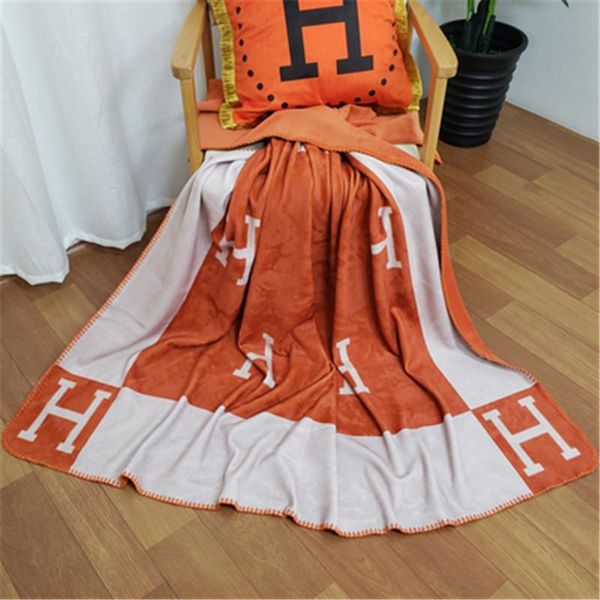 

h letter luxury brand fashion style blanket soft blanket home living room warm blankets