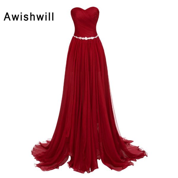 

new arrival formal dress for weddings sweetheart crystal beaded chiffon women evening dresses long vestido comprido, White;black