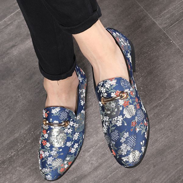 

shoes classic embroidery man shoe sharp dawdler wind doug single shoe taobao, Black