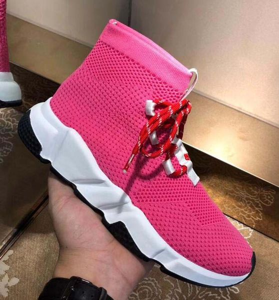 

sock shoes men women luxury designer casual shoes trick bottom slip-on sneakers fashion new matchs color couples sock shoes v4, Black