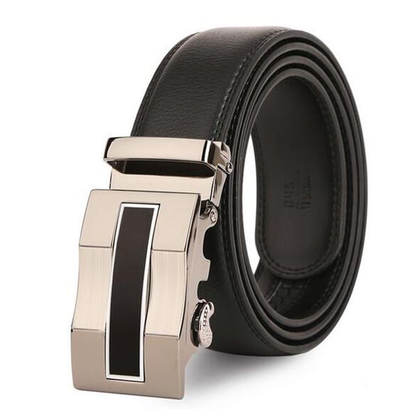 

man of leather belt leather young and middle-aged male business fashion belts tide automatic belt buckle, Black;brown