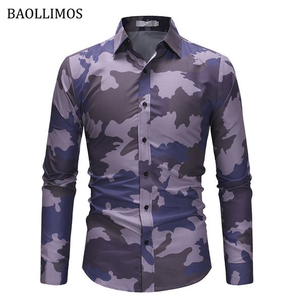 

brand-clothing 2019 autumn fashion shirts male cotton slim turn-down dress shirt men long sleeve patchwork shirts, White;black