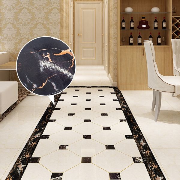 

self-adhesive baseboard waist line decor waterproof pvc marbling wall sticker