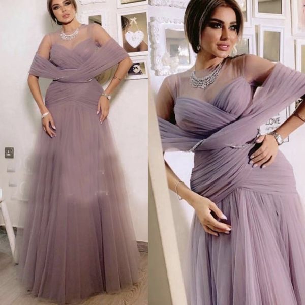 

prom dresses with sleeves long 2020 simple saudi arabia ruffles tulle for women formal evening party gowns, Black;red