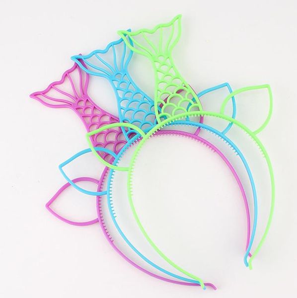 

plastic mermaid headbands hair sticks for girls teens toddlers children party hairbands xmas birthday hair accessories