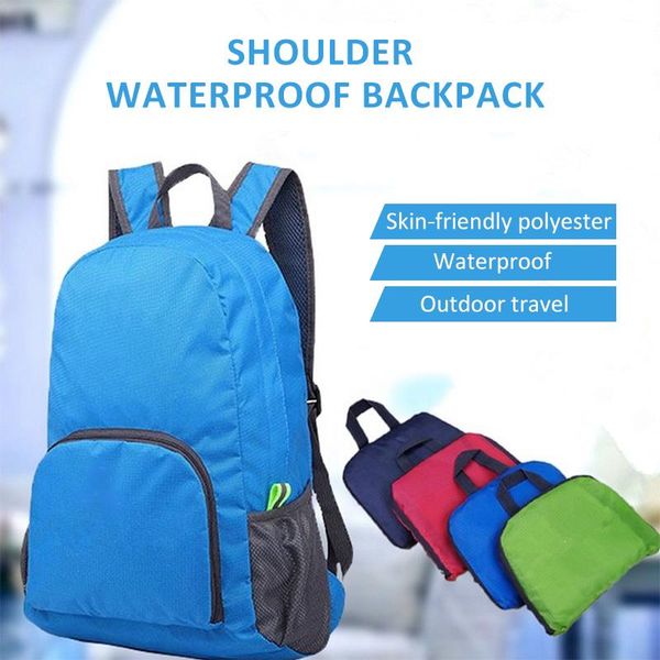

practical 5 color polyester outdoors sports diagonal package folding backpack hiking handbag camping one strap shoulder