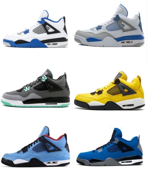 

2020 airs jumpman 4s basketball shoes bred black cat laser black gum silt red what the 4 mens trainers sports sneakers 7-12