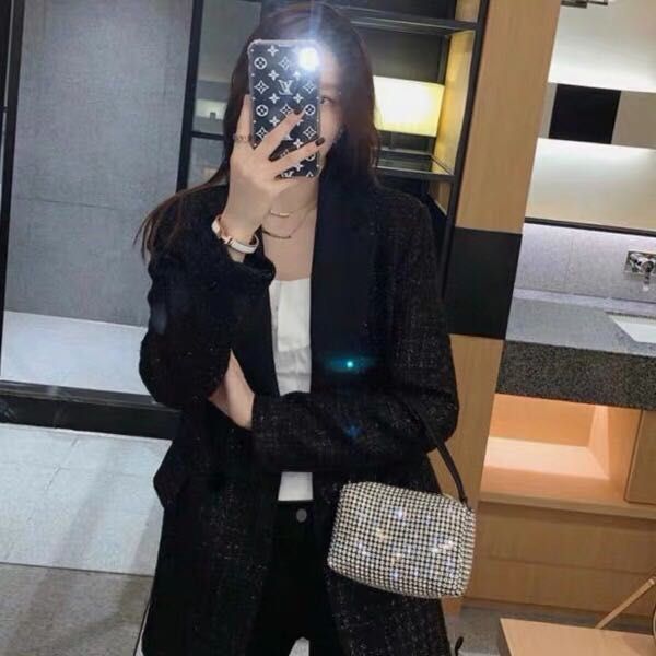 

new women's one-shoulder bag high-end custom quality diagonal cross bag fashion trend leisure style silver metal accessories with long
